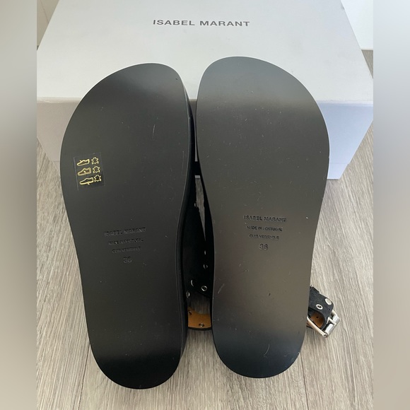 NWT Isabel Marant black suede Ophie sandals - Picture 4 of 5